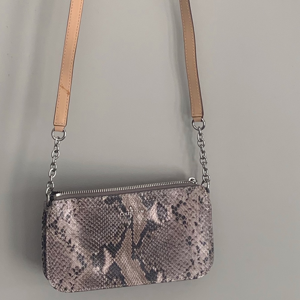 Cole Haan snakeskin crossbody purse